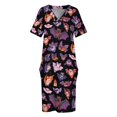 thumbnail image 4 of Vestido largo holgado con bolsillos para mujer traje de noche de verano color murciélago oscuro, 4 of 7