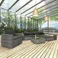 thumbnail image 1 of CUITING 8 Piece Patio Set with Cushions Poly Rattan Gray, 1 of 7