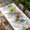 Green Blue Teal, variant on Beach Coastal Table Cloths for 4 Foot Rectangle Tables, Nautical Shell Starfish Coral Summer Patio Waterproof Elastic Fitted Tablecloths, Washable Rectangular Table Cover for Camping