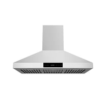 Hauslane Chef Series 36'' Stainless Steel Wall-Mount Range Hood 860 CFM, Touch Screen, Easy Clean Baffle Filters, LED Lamps