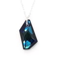 thumbnail image 2 of Juego de aretes y cadena con dije corte DeArt, plata mexicana ley .925, Azul Bermuda, 2 of 5