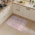 thumbnail image 2 of ODIKA 3'x5' Washable Accent Rug Pet Friendly, Non-Shedding Mat Mirrored Purple Wing Motif Detail Peach Geometric Playroom for Bedside, Nursery Room, 2 of 7