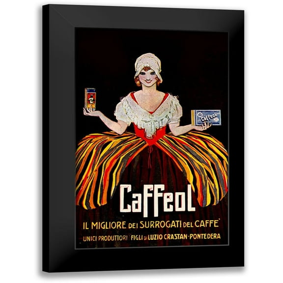 Vintage Apple Collection 10x14 Black Modern Framed Museum Art Print Titled - Vintage Italian Coffee