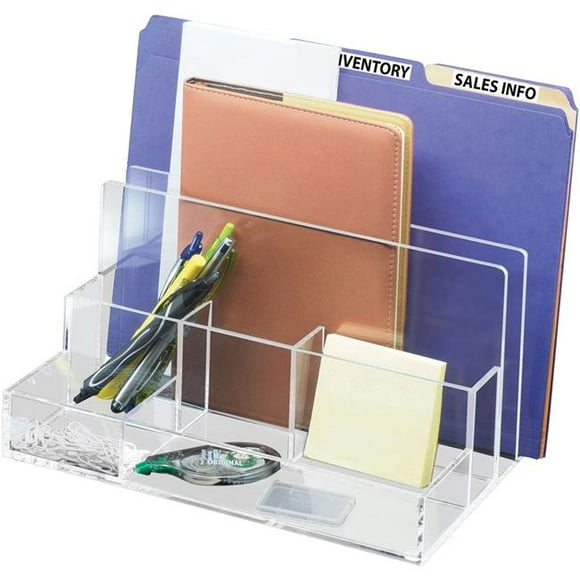 Kantek KTKAD245 Organiseur de Bureau Trieur de Fichiers Acrylique
