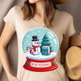 thumbnail image 4 of Merry Bookmas Snow Globe T-Shirt | Cute Book Lover Holiday Reading Tee, Light Pink, Size 3XL, 4 of 6