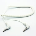 thumbnail image 4 of White Coiled Aux Cable Car Stereo Wire Audio Speaker Cord 3.5mm Aux-in Adapter Auxiliary Compatible With iPad 9.7 4 3 2 A3Q, 4 of 7