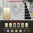 thumbnail image 7 of ENERLITES Toggle Light Metal Wall Plate, Stainless Steel Switch Cover, Corrosion Resistant, Standard Size 1-Gang, Stainless Steel 201, 7711-PB-2PCS, Polished Brass, Gold, 2 Pack, 7 of 7