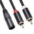 thumbnail image 4 of Cable de audio XLR a doble A1 XLR macho de 3 pines a conector macho doble Cable de audio estéreo Amplificador Conector de mezcla Cable AV 1 m, 4 of 8
