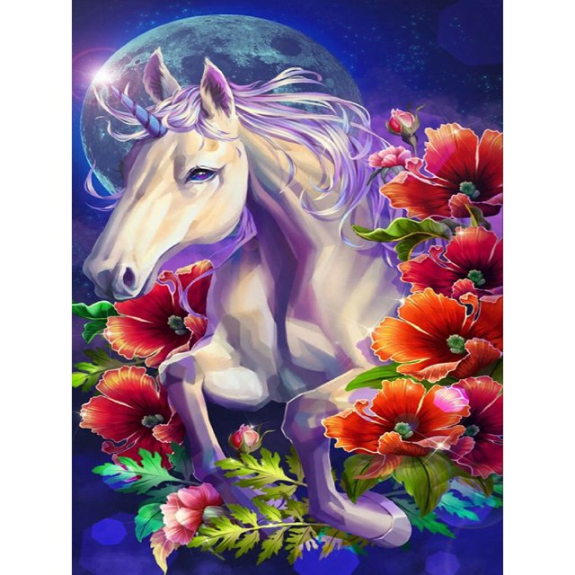 Pintura de diamante 5D DIY Kit de caballo de taladro redondo completo decoración del hogar arte artesanal FLhrweasw Nuevo
