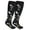 Black-Flower, variant on 3 Pairs Wide Calf Compression Socks for Women Men Plus Size 15-20mmHg Knee High Support Stockings, 2XL-4XL