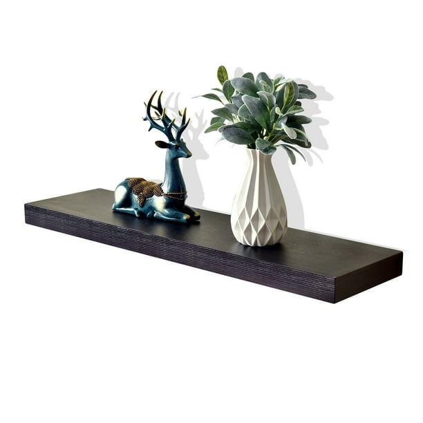 WELLAND 36" Mission Floating Wall Shelf, Espresso