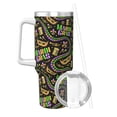 thumbnail image 2 of Fuzoiu Mardi Gras3 Print 40OZ Ice Bully Stainless Steel Insulated Cup with Handle and Straw - Perfect for Travel and Sports, 2 of 8