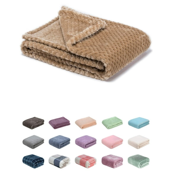 Fuzzy Blanket or Fluffy Blanket for Baby Soft Warm Cozy Coral Fleece Toddler Infant or Newborn Receiving Blanket for Crib Stroller Travel Decorative (28Wx40L XS-Coffee)