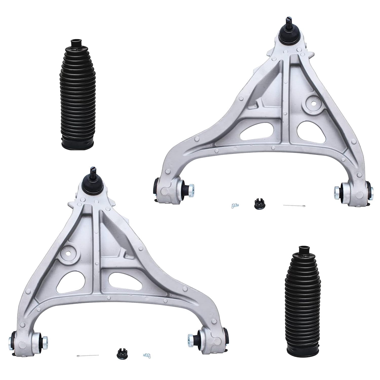 Detroit Axle - Front 12pc Suspension Kit 4WD Ford F-150 Lincoln Mark LT 2005 2006 2007 2008, 4 Upper and Lower Control Arms 2 Sway Bars 4 Outer & Inner Tie Rods 2 Boots Replacement