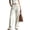 White, variant on Wide Leg Pants for Women Nelozsy Women Casual Solid Color Button Zipper Elastic Waist Pocket Straight-Leg Pants Khaki S