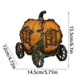 thumbnail image 3 of Izexuh Pumpkin Carriage Resin Figurine, Halloween Table Decor, 3D Vintage Hand Painted Ornament with Intricate Vine Details for Mantel Shelf Party and Halloween Scene Display, 3 of 8