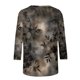 thumbnail image 3 of Camiseta de Cuello Redondo de Manga Larga de la Mujer Floral Impresa 3/4 Manga Top de Moda Casual para Primavera Verano Diario, 3 of 5