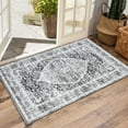 thumbnail image 3 of Area Rug - Ultra Thin Low Pile Rug, Pet Friendly, Stain Resistant, Anti-Slip & Non-Shedding, Machine Washable, Vintage Floral Print Carpet for Living Room. Bedroom, 3 of 7