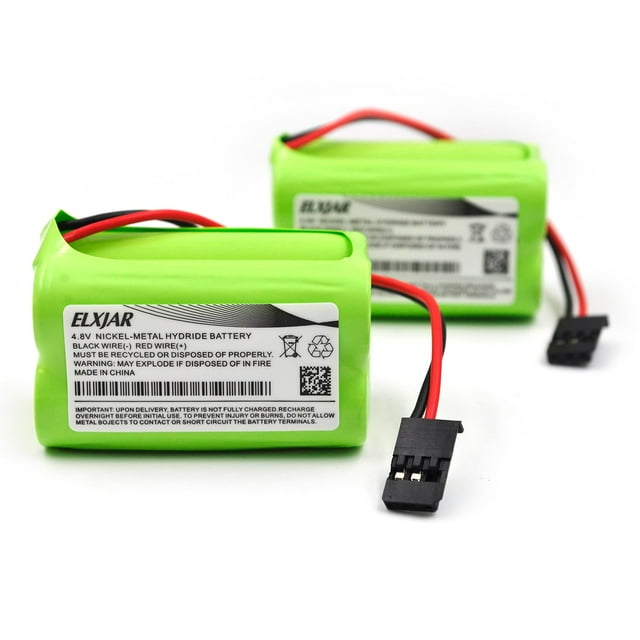 YUTSUJO (Lot de 2) 4.8V 2000mAh AA NiMH Récepteur Pile RX avec Connecteurs Hitec et JR, Pack de Piles Rechargeables 2X2 pour Récepteurs RC, Avions RC, Jouets et Outils