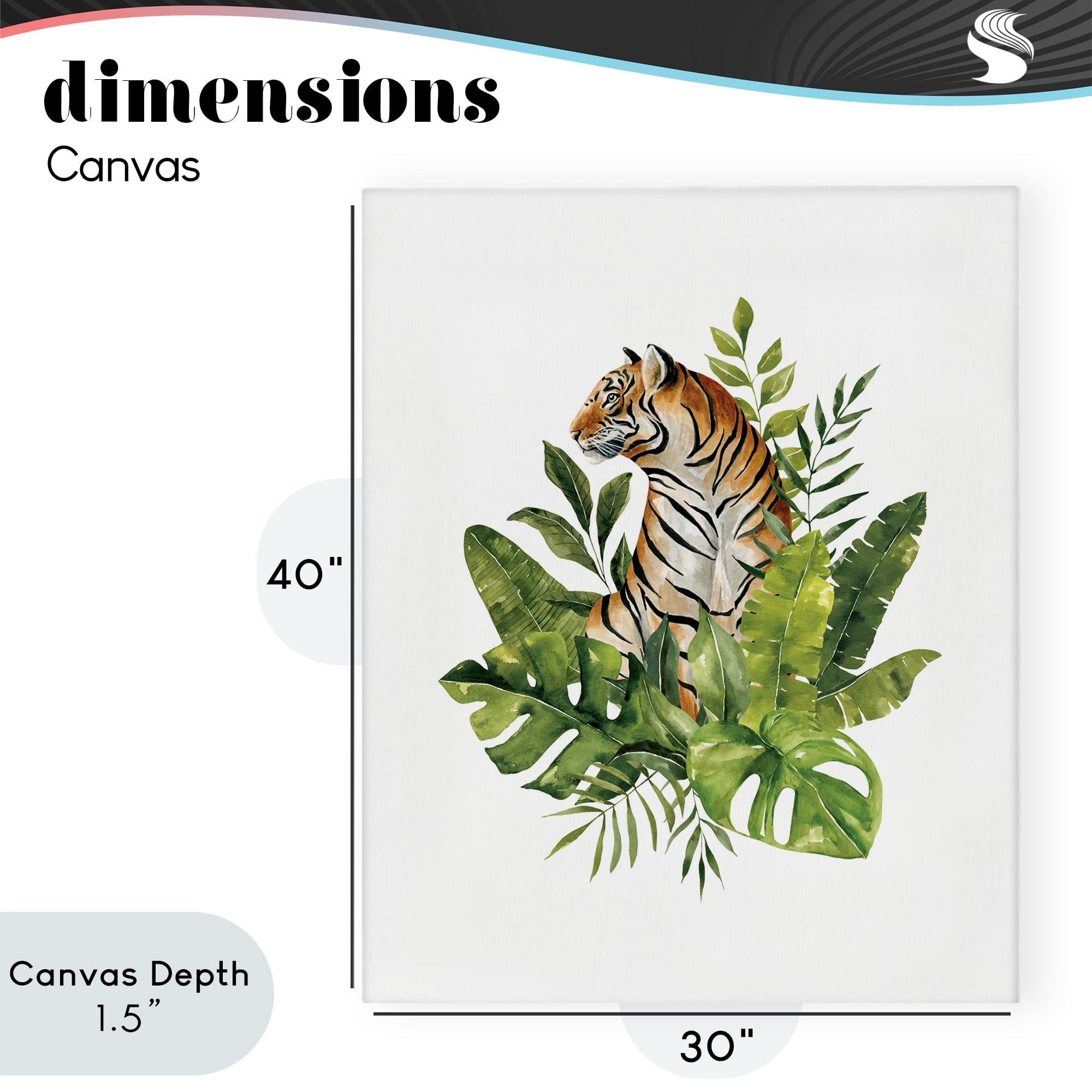 Stupell Industries Exotic Jungle Tiger Canvas Wall Art, design by Bethany Sandoval
