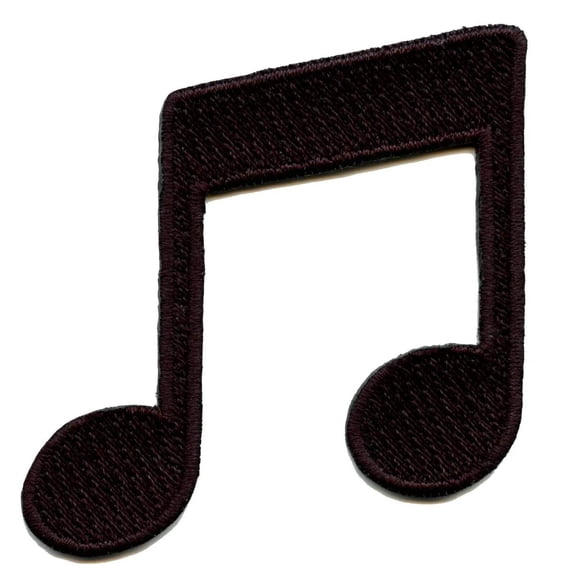 Double Eighth Music Note Embroidered Iron On Patch