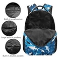 thumbnail image 6 of Jeiento 16 Inch Kids School Backpack for Boys Girls, Lightweight Water-Resistant Polyester Ocean Shark Print Bookbag for Preschool Elementary Middle School Hiking Daypack, 6 of 7
