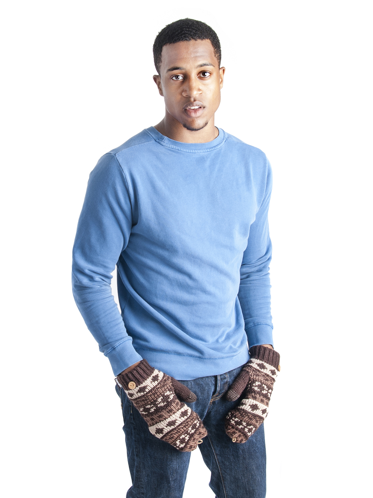 Men's Chunky Fairisle Flip Mittens