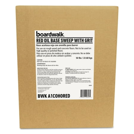 Grit Oil Base Sweeping Compound - Oil-Based Sweeping Compound, Grit, Red, 50lbs, Box