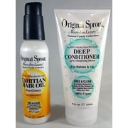 Original Sprout Duo Tahitian Hair Oil 4 Ounce, Deep Conditioner 4 Ounce