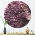 thumbnail image 2 of Designart 'Closeup Purple Precious Stones ' Modern Wood Wall Clock, 2 of 5
