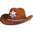 thumbnail image 1 of Gorro de Sheriff Infantil, Marrón Talla Única JM MX-0136957FYD, 1 of 3