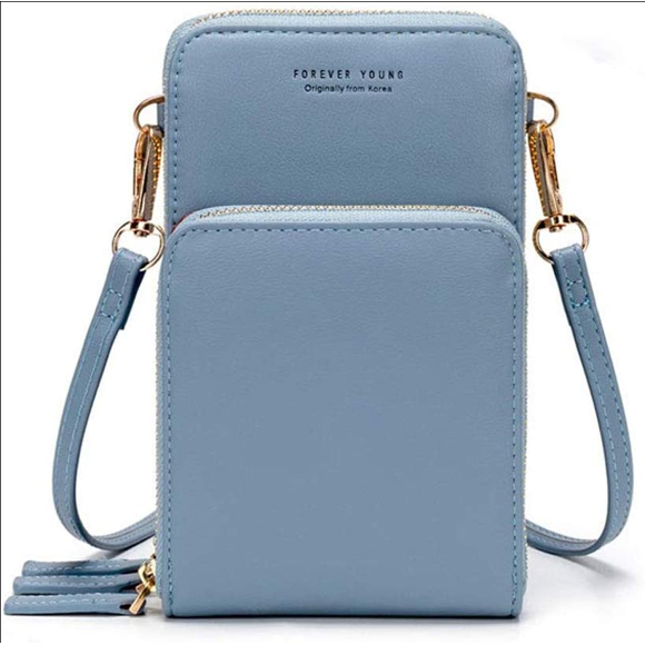 Cynthia Sac Bandoulière pour Téléphone Cellulaire pour Femmes, Petit Portefeuille, Mini Sac Léger en Cuir, Sac pour Téléphone Cellulaire à Bandoulière avec Sangle et Compartiment pour Cartes