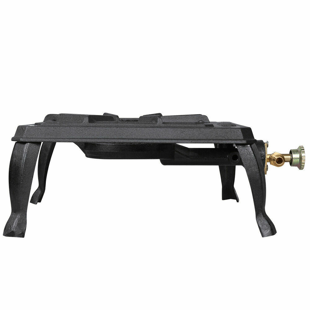 Single Burner Camping Stove Cast Iron Propane Gas LPG Outdoor Camping BBQ Cooker with Regulator Hose