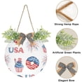 thumbnail image 2 of SKYSONIC Independence Day Welcome Sign for Front Door,All Seasons Welcome Wreath Porch Hanging Decoration for Farmhouse Wall Home Holiday Decoration - 11.8x11.8in, 2 of 7