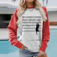 thumbnail image 2 of Camiseta de manga larga con cuello redondo para mujer a la moda, blusa holgada con estampado de otoño, sudadera Fridja FKASFK1719, 2 of 7