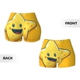 thumbnail image 5 of Fotbe Happy Cartoon Star Seamless Shorts, Womens Workout Shorts High Waist Stretch Booty Short for Gym/Yoga/Running/Biking-Large, 5 of 9