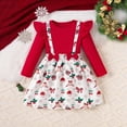 thumbnail image 5 of FUZHIQ Girl Outfits Ruffle Long Sleeve Heart Print Romper Suspender Skirt Clothes Set Fall Winter Dress,Multicolour,7-8 Years, 5 of 7