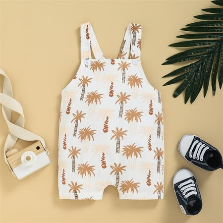 

NIUREDLTD Baby Girls Boys Print Summer Spring Sleeveless Romper Jumpsuit Clothes