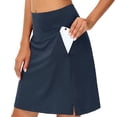 thumbnail image 2 of Knee Length Golf Skorts for Woman Long Athletic Tennis Skirts Built-in Shorts with Pockets Casual Skirts UV Protection, 2 of 4
