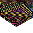 thumbnail image 2 of Ambesonne Geometric Fitted Sheet, Rainbow Colors Design, Queen Size, Multicolor, 2 of 3