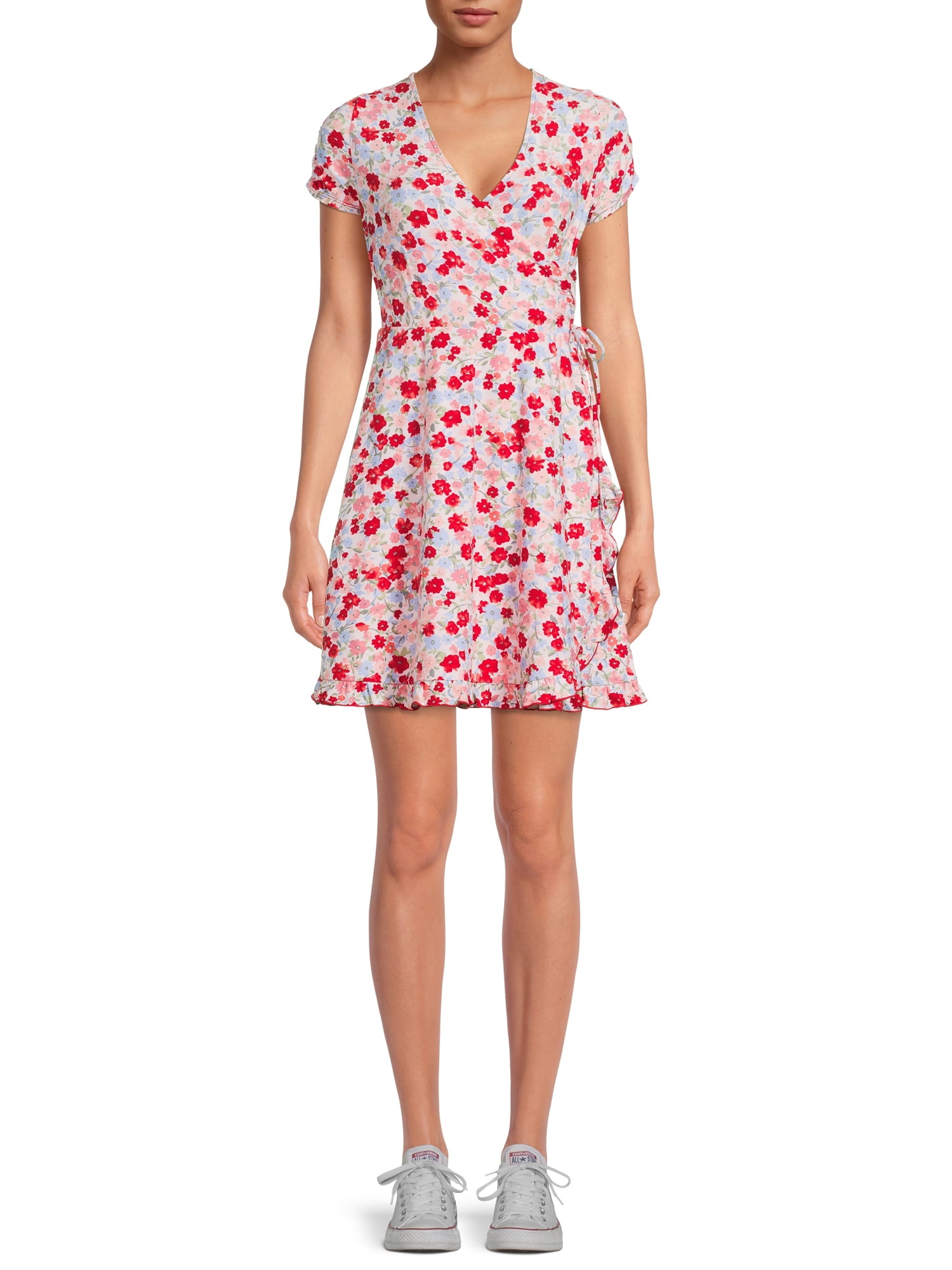 No Boundaries Juniors' Smocked Ruffle 