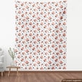 thumbnail image 3 of Insect Fabric by the Yard Upholstery, Pastel Cartoon Ladybirds and Butterflies with Heart and Star Shapes, Decorative Fabric for DIY and Home Accents, 5 Yards, Coral Charcoal Grey White by Ambesonne, 3 of 4