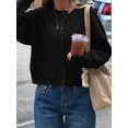 thumbnail image 5 of Women Knitted Crop Cardigan Shirt Short Sleeve Button Down Ribbed Knit Crop Top Y2k Outwear Top Tee Shirt Black S, 5 of 7