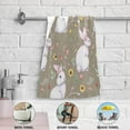 thumbnail image 5 of SKYSONIC 2 Pack Watercolor Bunny Hand Towels, Easter Flowers Leaves Kitchen Towel Ultra Soft and Absorbent,Decorative Fingertip Face Towel for Bathroom Hotel, 28.3"x14.4", 5 of 6