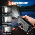 thumbnail image 4 of Fovendi Emergency Hand Crank Radio with LED Flashlight, AM/FM NOAA Portable Weather Radio with 2000mAh Power Bank Phone Charger, USB Charged & Solar Power for Camping, 4 of 10
