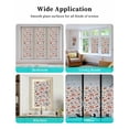 thumbnail image 6 of Window Privacy Film Boho Flowers Stained Glass Window Film Decorative Sun Block Window Cover Watercolor Red Orange Floral Branch Leaf Window Clings Static Adhesive Sticker for Bathroom 23.6"x78.7", 6 of 7