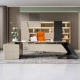 thumbnail image 4 of Boss Executive Office Desks Mainstays Computer Conference Modern Wood Filing Cabinets Storage Scrivania Gaming Office Furniture My Lux Decor Round, 4 of 23