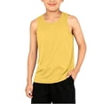thumbnail image 2 of NORO ARK Tank Top (1-12) Solid Color Crew Neck Sleeveless Cotton for Kids Summer Casual Sports Wear Yellow Size 12, 2 of 8