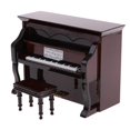 thumbnail image 1 of Dollhouse Miniatura Piano Taburete Estuche Set Instrumento 1/12 Accesorio café Zulema dollhouse piano, 1 of 8