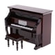 thumbnail image 1 of Kit de piano vertical de madera a escala 1/12 para casa de muñecas. Miniaturas para artistas. café, 1 of 8